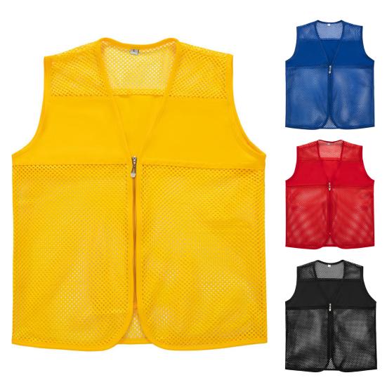 Vest Top Trendy Zipper Closure V Neck Vest Jacket Women Men Uniform Team Top Work Vest Daily Life