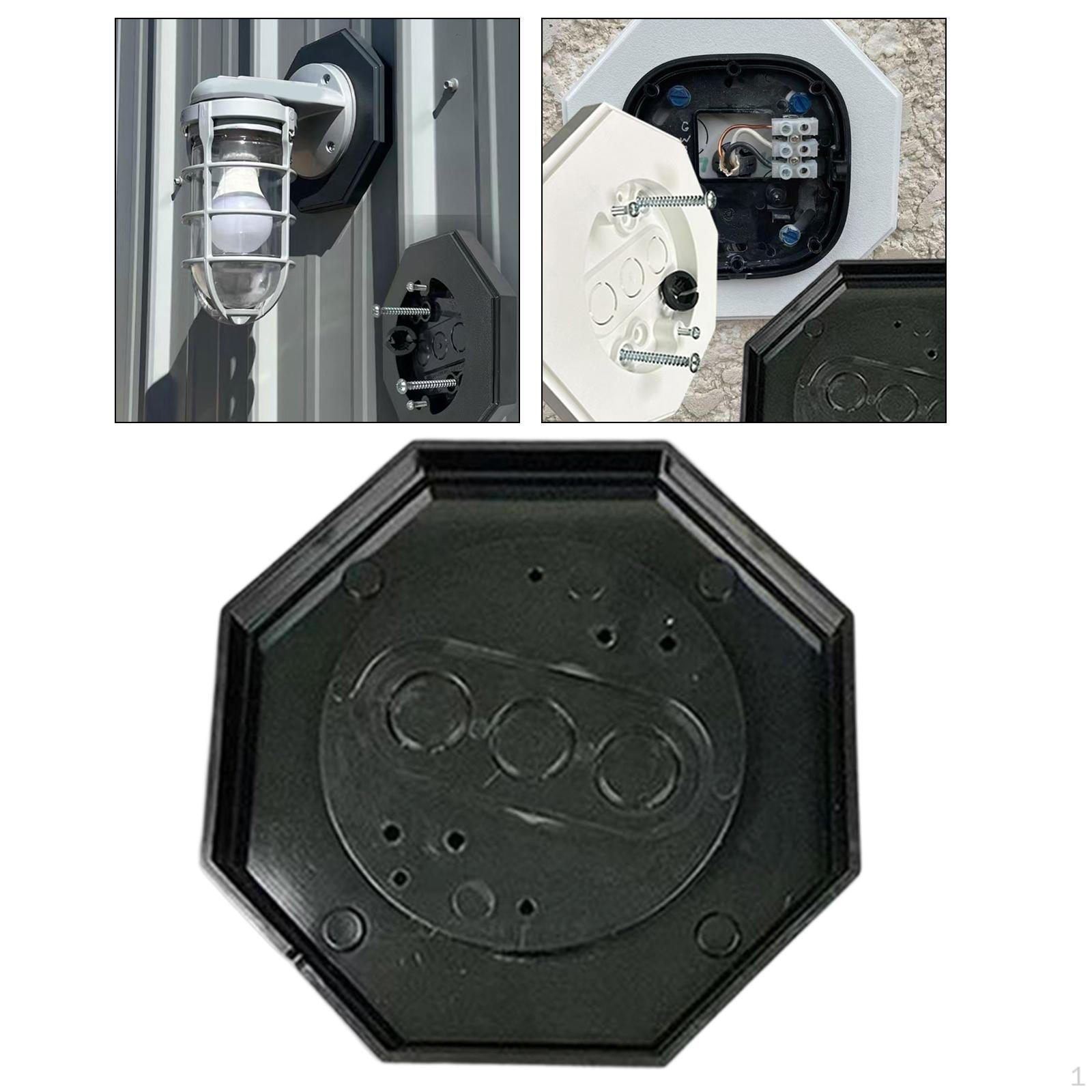 

8161-5 Комплект для крепления сайдингового светильника Кронштейн для светильника Простая установка Монтажная пластина чёрный