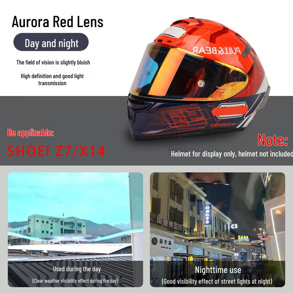 

Universal SHOEI Anti-Fog Lens for SHOEI Z8, Z7, X14, X15 - Day & Night Compatibility