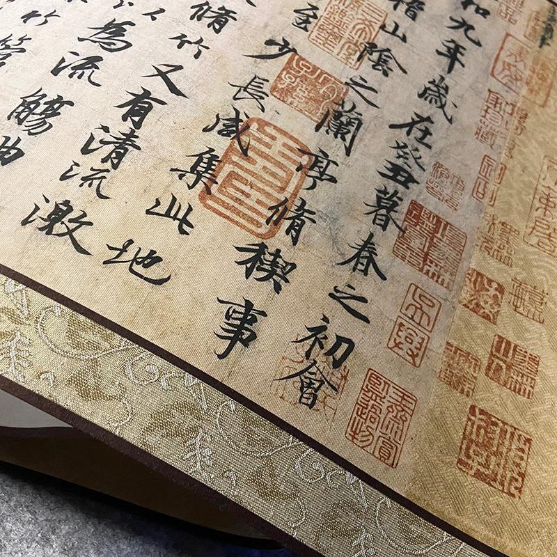 Wang Xizhi's Orchid Pavilion Preface Calligraphy Hanging Painting High Definition Spray Painting Scroll Decorative Painting