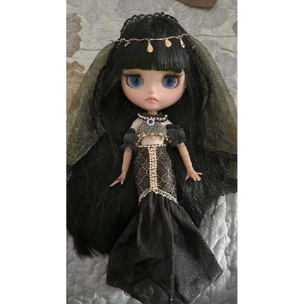 Icy Dbs Blyth Doll 19 Joints 30cm Body Bjd Doll Matte Face Glossy Face Tan Skin Beep Lips Hand-Painted Makeup Diy Hair Girl Gift