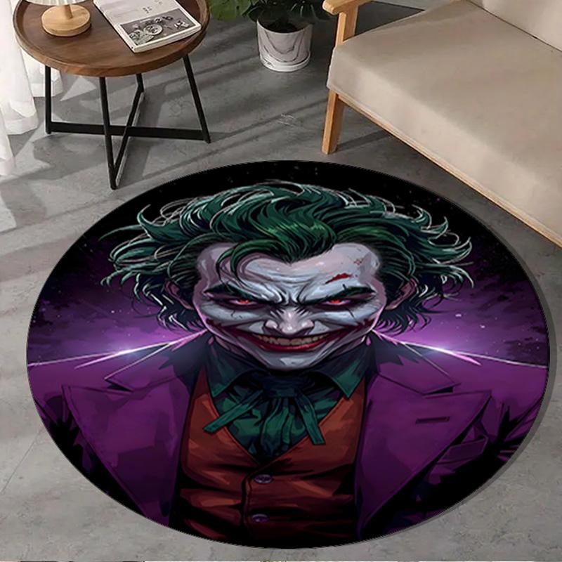 Clown villain Round Rug for Livingroom,Bedroom, Palyroom, Chair Rug, Area rug, Circle Carpet, Large Size Fan Christmas gift