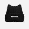 1Pc Cat Ear Knitted Beanies, Cute Winter Warm Wool Hats For Women, Korean Style Fashion Headwear