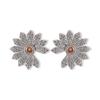 Full Diamond Daisy Flower Earrings Light Luxury Zircon Sunflower Earrings Heavy Industry Flash Diamonds Daily Versatile Premium Sense Jewelry