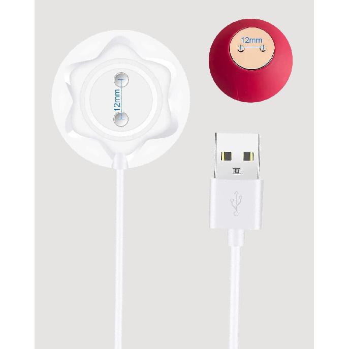 Rose Charger - Magnetic Charger Replacement - Fast Charging USB Cable Standing Dock Station for Rose Only (White, 2PACK)