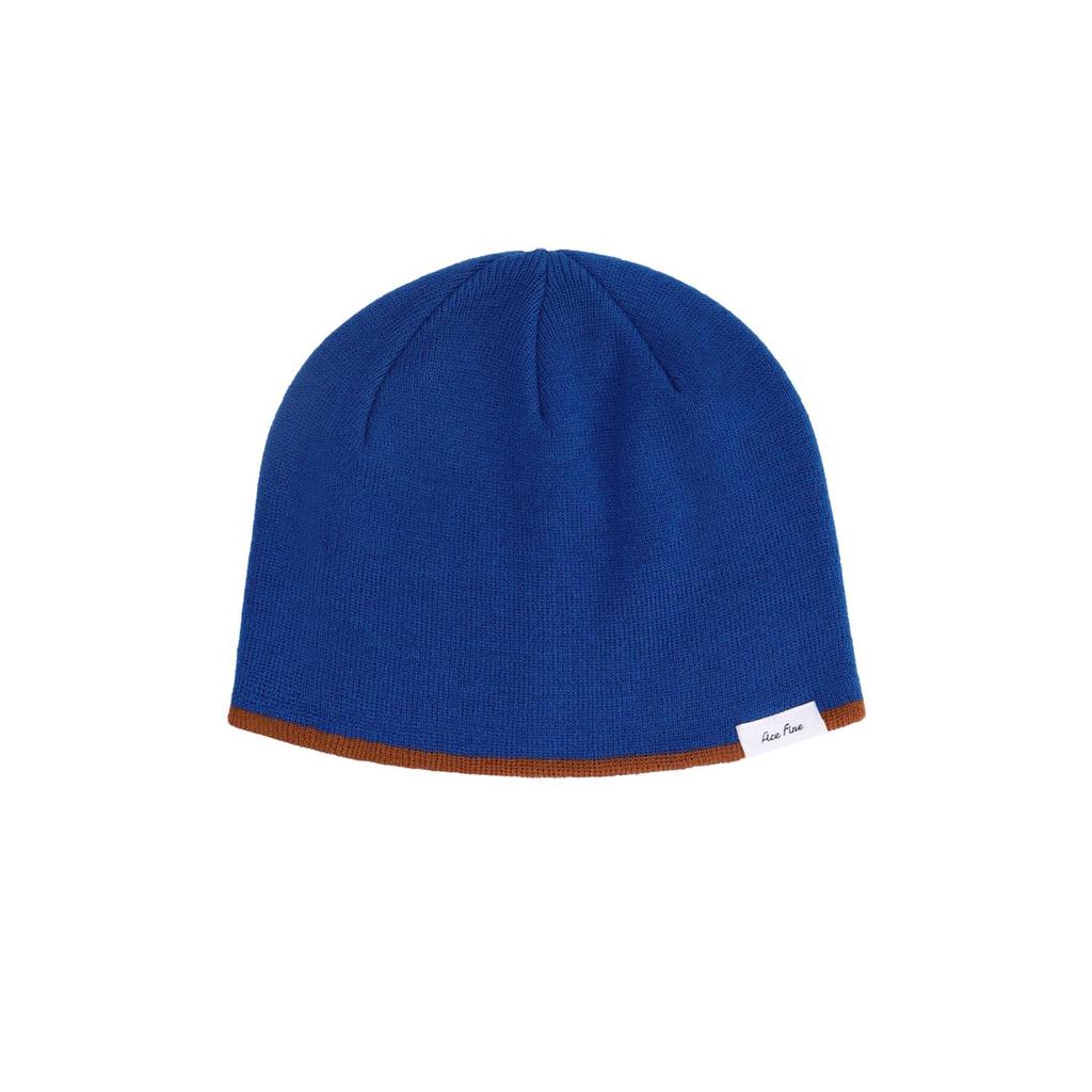 Women's Double Layer Knit Beanie for Large Heads - Color Block, Small Face Effect, Warm Wool for Autumn/Winter, Perfect for Cycling & Climbing.