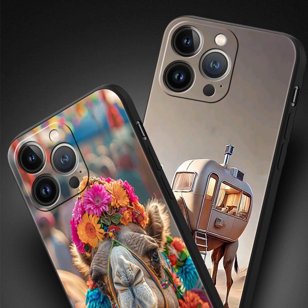 Animal Camel Phone Case Cover for iPhone 17 16 15 14 13 12 Pro Max 11 Pro Max 17 AIR Plus Shockproof Soft TPU Shell Fundas Bags