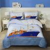 3D Ship Duvet Cover Set King Queen Size Large Freighter Container Print Bedding Set Blue Sea 2/3pcs Polyester Comforter Cover
