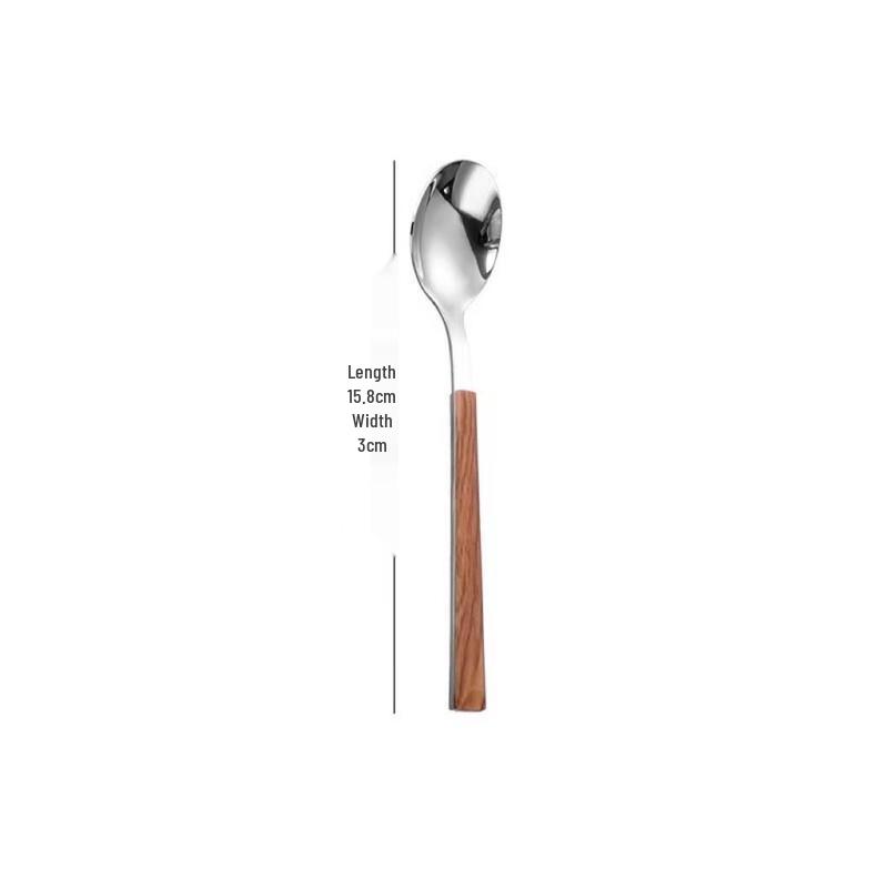 10-Piece Imitation Wood Handle Stainless Steel Cutlery Set