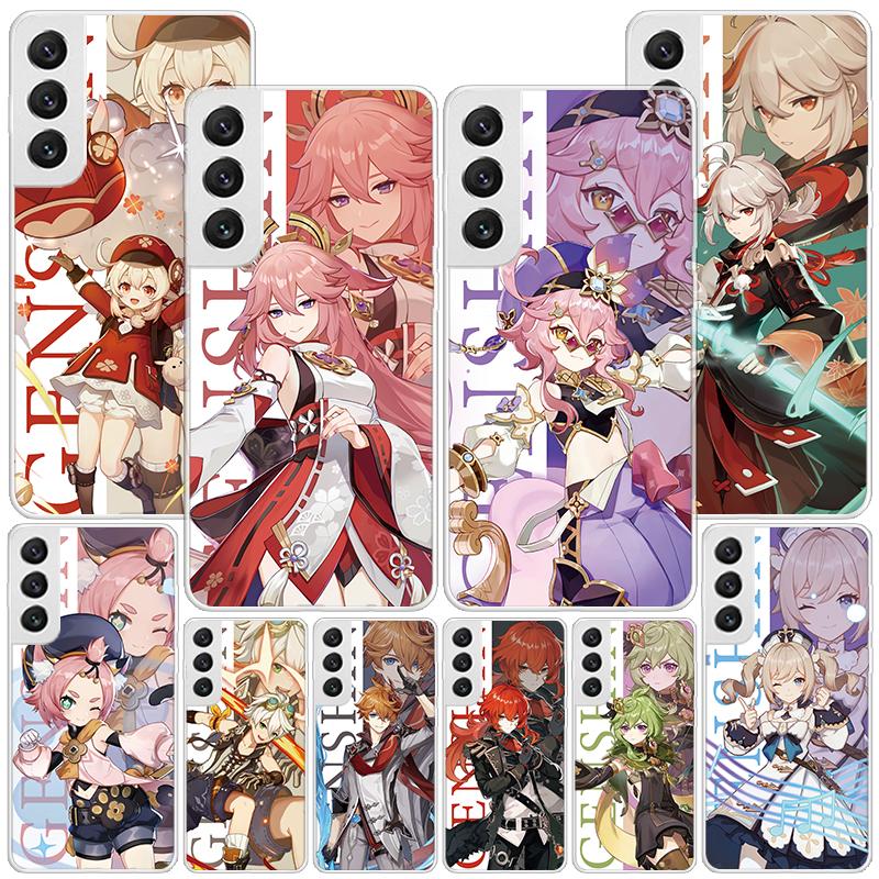 Genshin Impact Anime Phone Case For Samsung Galaxy S24 S25 Edge S26 Ultra S23 S22 S21 Plus S20 FE + Personalized Print Cover Gal