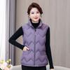 Light Purple Quilted Vest for Women - Chic, Warm, Sleeveless Polyester Top with Zipper Closure for Spring/Fall