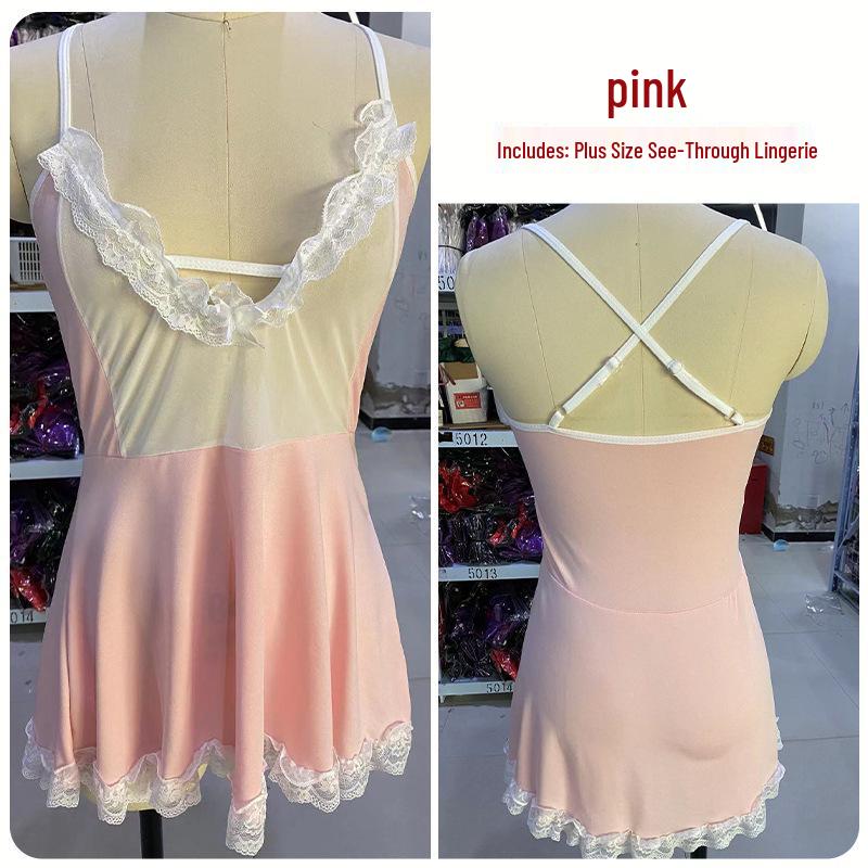 Plus Size See-Through Maid Lingerie with Quick Release Feature