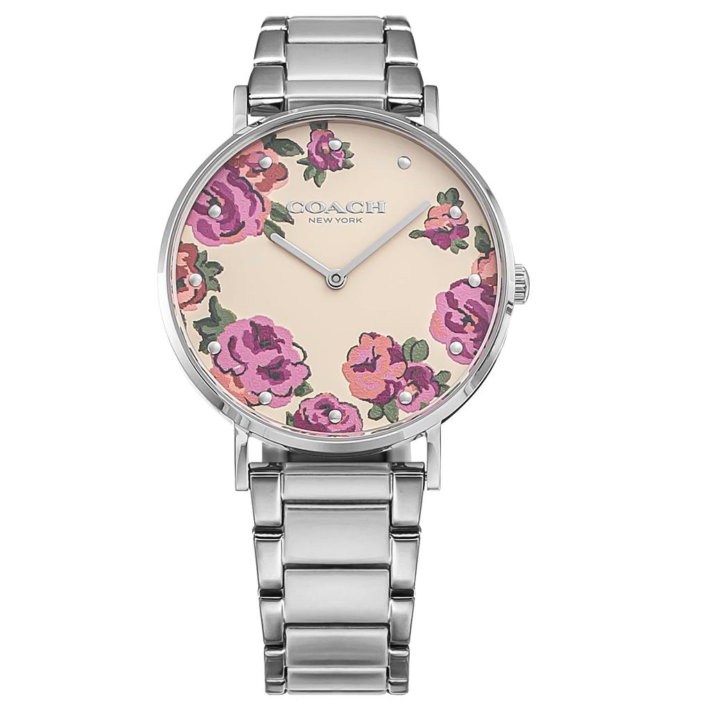 PERRY Watch Stainless Steel Mineral Glass Quartz Daily Waterproof 36MM 28MM Gift Set 14000094 Silver [Coach] & Women's [Item]