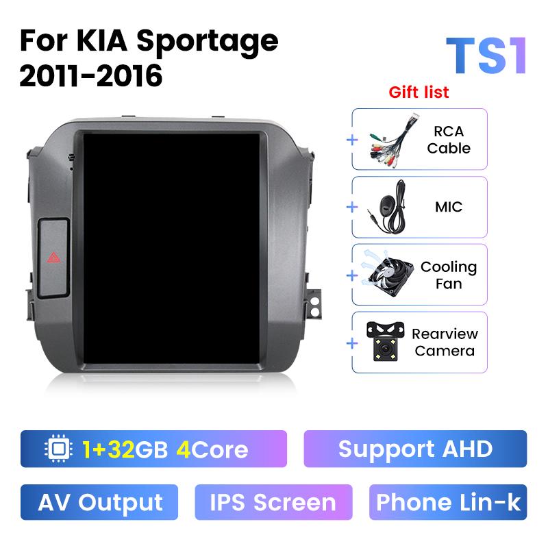 Navifly 9.7" For Tesla Vertical Screen Car Radio For KIA Sportage 3 2010-2016 Carplay Android Auto Multimedia Player GPS Audio