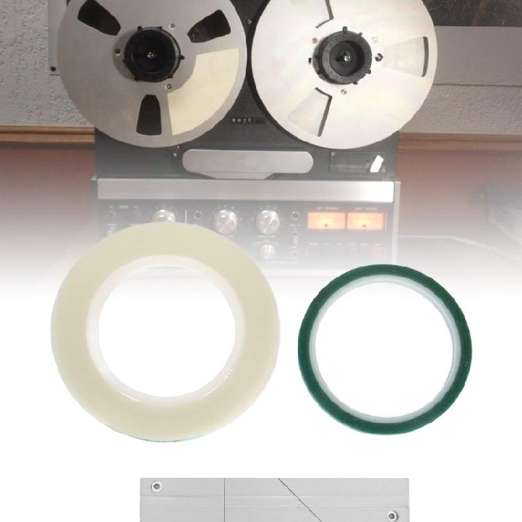 Tape Splicing Set and Leader Tape Open Reel Sound Splicing Kit Metal Hold Tape Repair Kit for Recorder Open Reel Tape