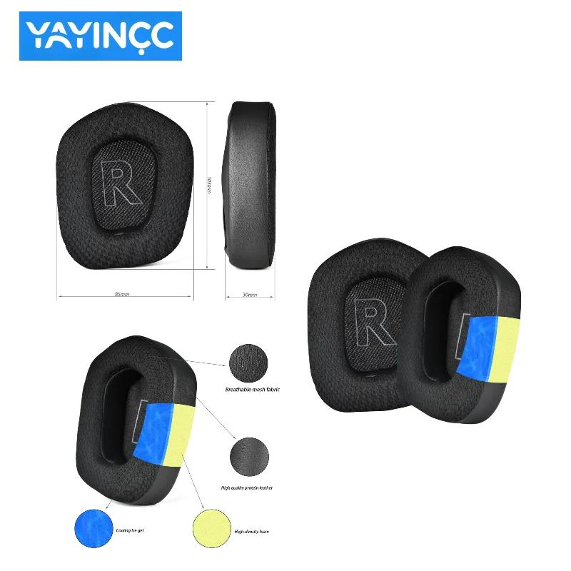 YAYINCC Replacement/Ice gel covers Earmuffs Ear pillows cushions headband rubber Ear pads for Logitech G733 G335 Headphones