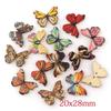 50PC 2 Holes Colorful Butterfly Wooden Buttons Fit Sewing and Scrapbooking Sewing Buttons for Craft DIY Mixed