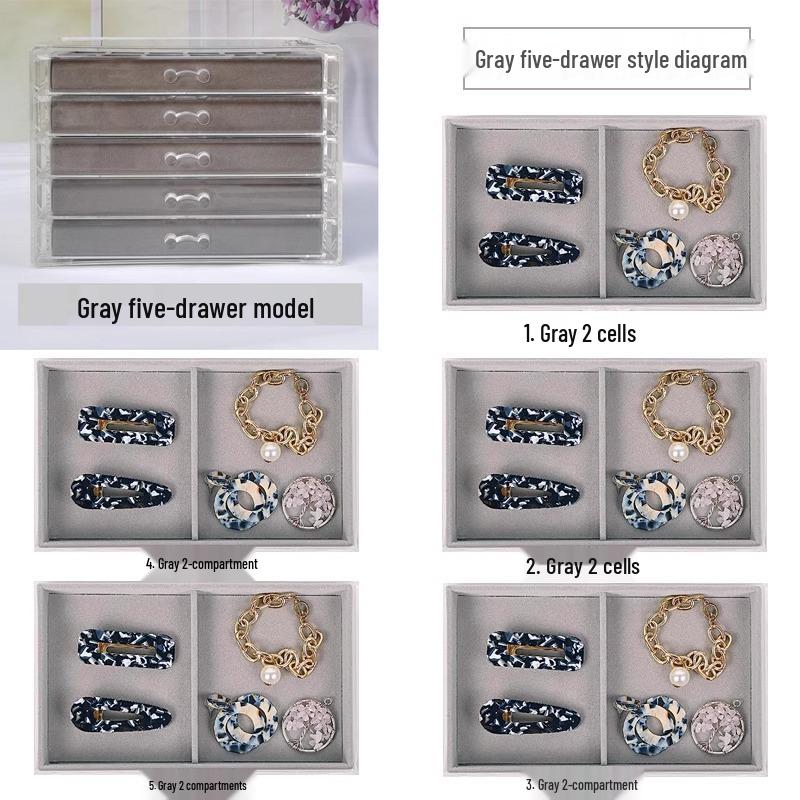Wielopoziomowe pudełko na biżuterię na kolczyki i małe przedmioty - Przechowywanie i organizacja w domu