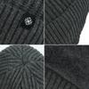 Winter Knitted Warm Ear Protection One Piece Hat for Elderly Men Snowflake Plush Thickened Breathable Warm Ski Hat Accessories