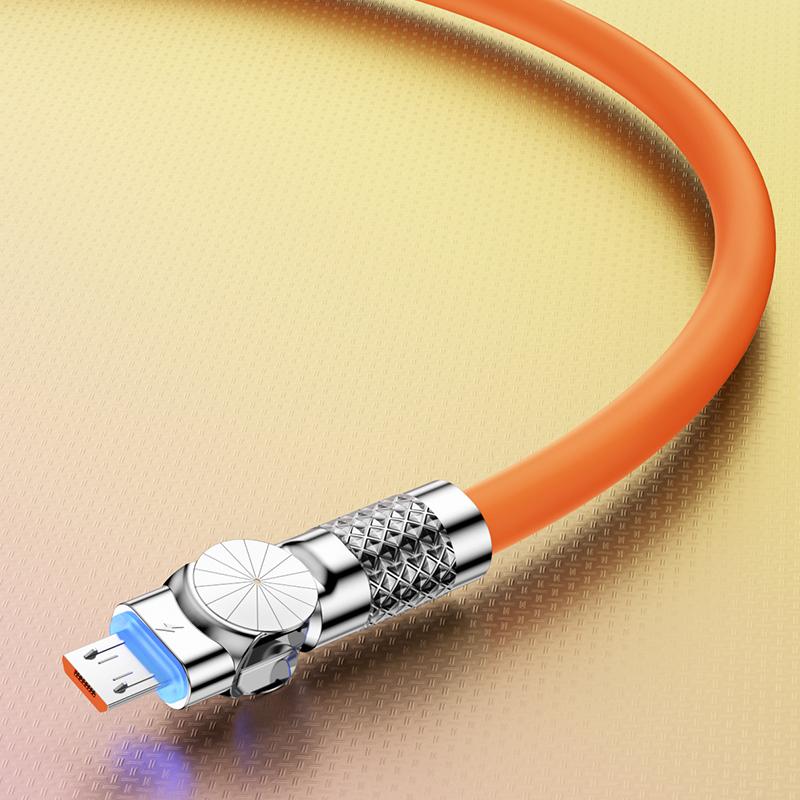 USB 120W 3A Elbow Fast Charging Data Cable Cord For Playing Game For Samsung Galaxy S7 S5 Xiaomi Android Charge Usb Cord
