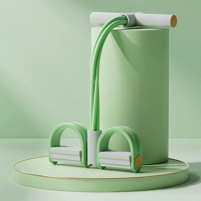 

Натяжна мотузка з неслизькою ручкою. Портативний тренажер для схуднення. Еластичний тренажер для педалей йоги. Стрічка для опору. Фітнес-обладнання. зелений