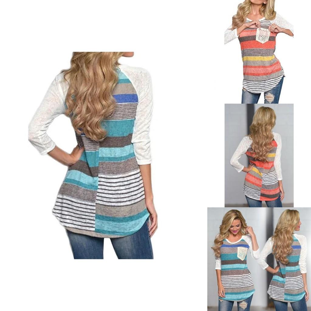Womens Casual Cotton T Shirt Loose Fit Fashion Shirt Long Sleeve Top For Daily Wear