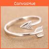 Elegant Open Toe Heart Arrow Ring In S925 Silver Ideal For Gift Giving Occasions