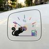 Fuel Tank Cap Sticker Car Decal Waterproof Funny Auto Gas Lid Cartoon Cats Smooth Attachment Dogs Gauge for Most Vehicle Trucks SUVs Stylish