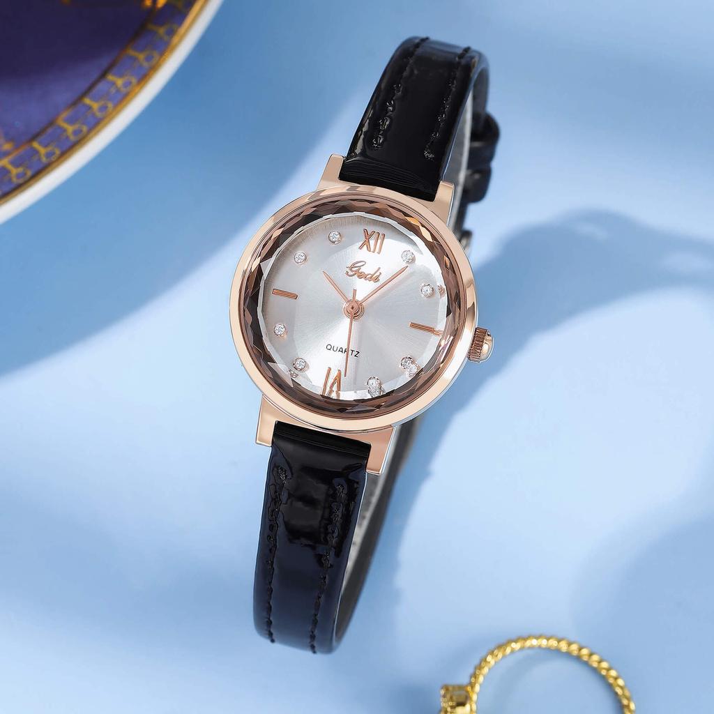 Small Brown Watch Student Niche High-End Watch Light Luxury Diamond-Encrusted Women'S Quartz Watch