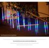 Colorful Solar LED Meteor Shower Patio Lights - Waterproof Outdoor Fairy String Lights