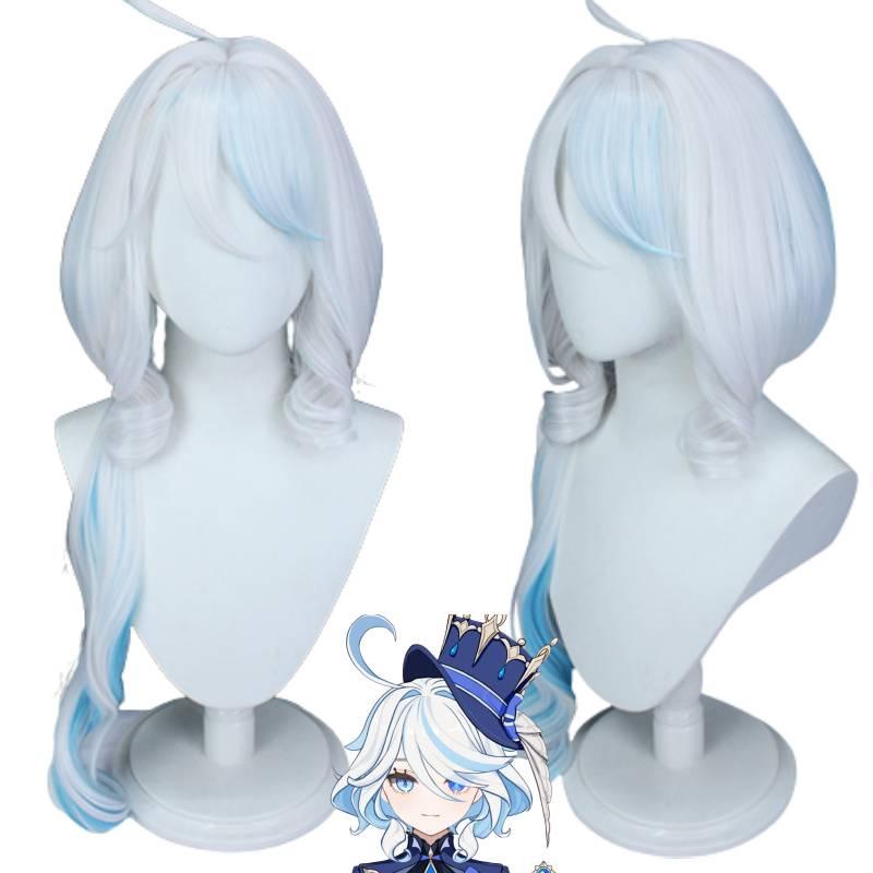 Genshin Impact Focalors Cosplay Wig High-quality Heat Resistant Hair Fiber
