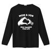 Mom and Son Best Friends for Life Cute Mother T shirt Unisex Black vintage Washed Casual fashion Top For Everyday Wear