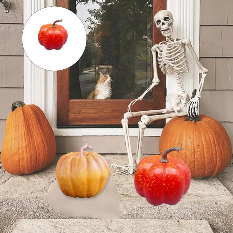 Halloween Pumpkin for Festive Thanksgiving Halloween Mantlepiece Embellishments Autumnal Small Pumpkins Decoration