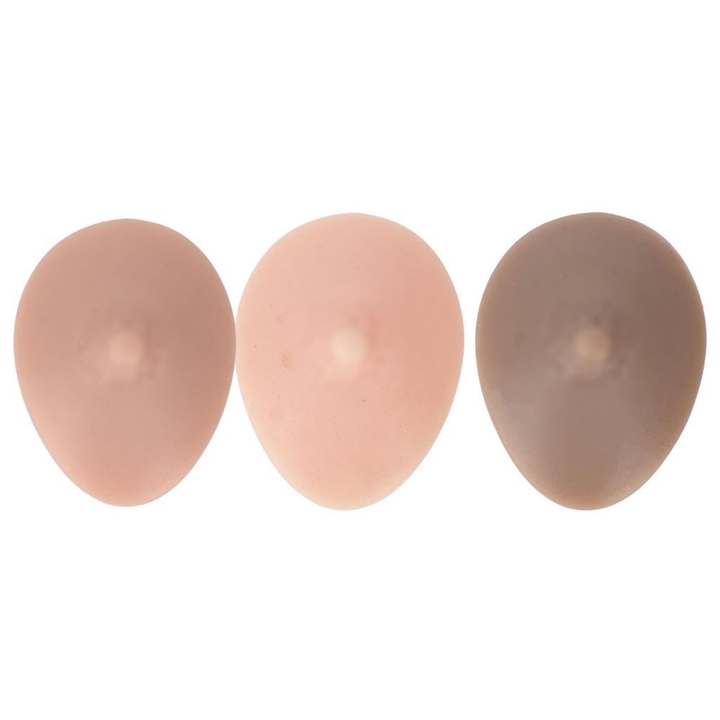 3PCS Piercing Silicone Nipple Models Light Medium Dark Skin Tone Reusable Body Piercing Models with