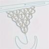 Catena per il corpo sexy alla moda a forma di cuore con perizoma in cristallo Gioielli per bikini per donna Lussuosi slip con strass Bling Catena per la vita Lingerie