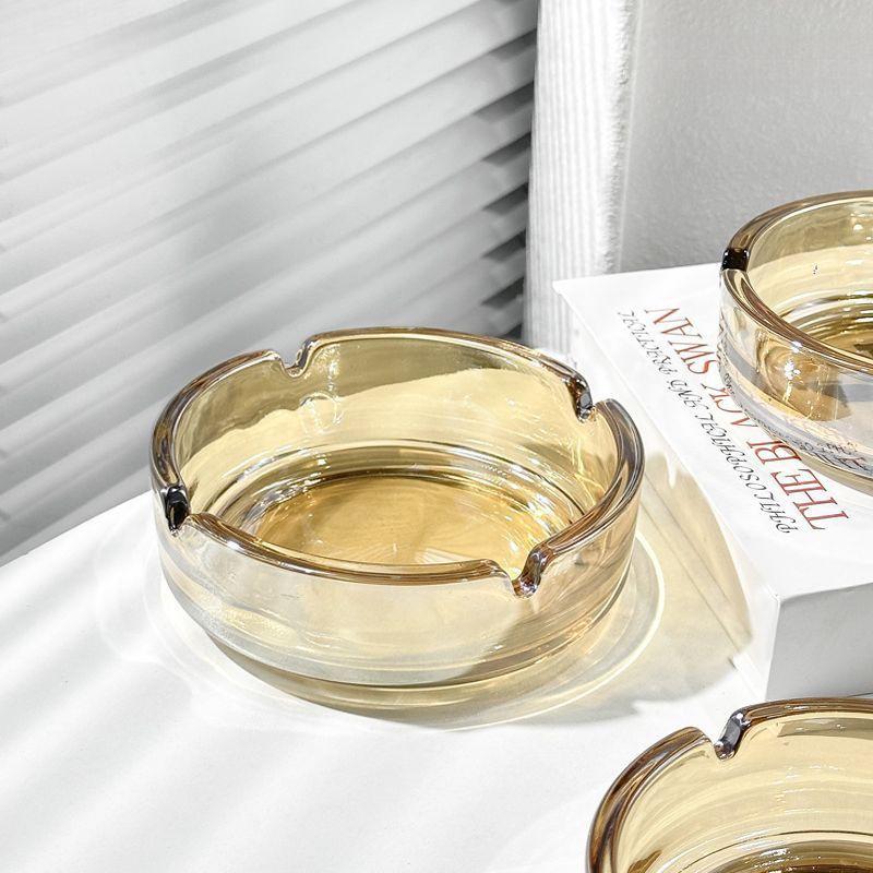 Modern Minimalist Glass Ashtray for Home, Hotel, or Office