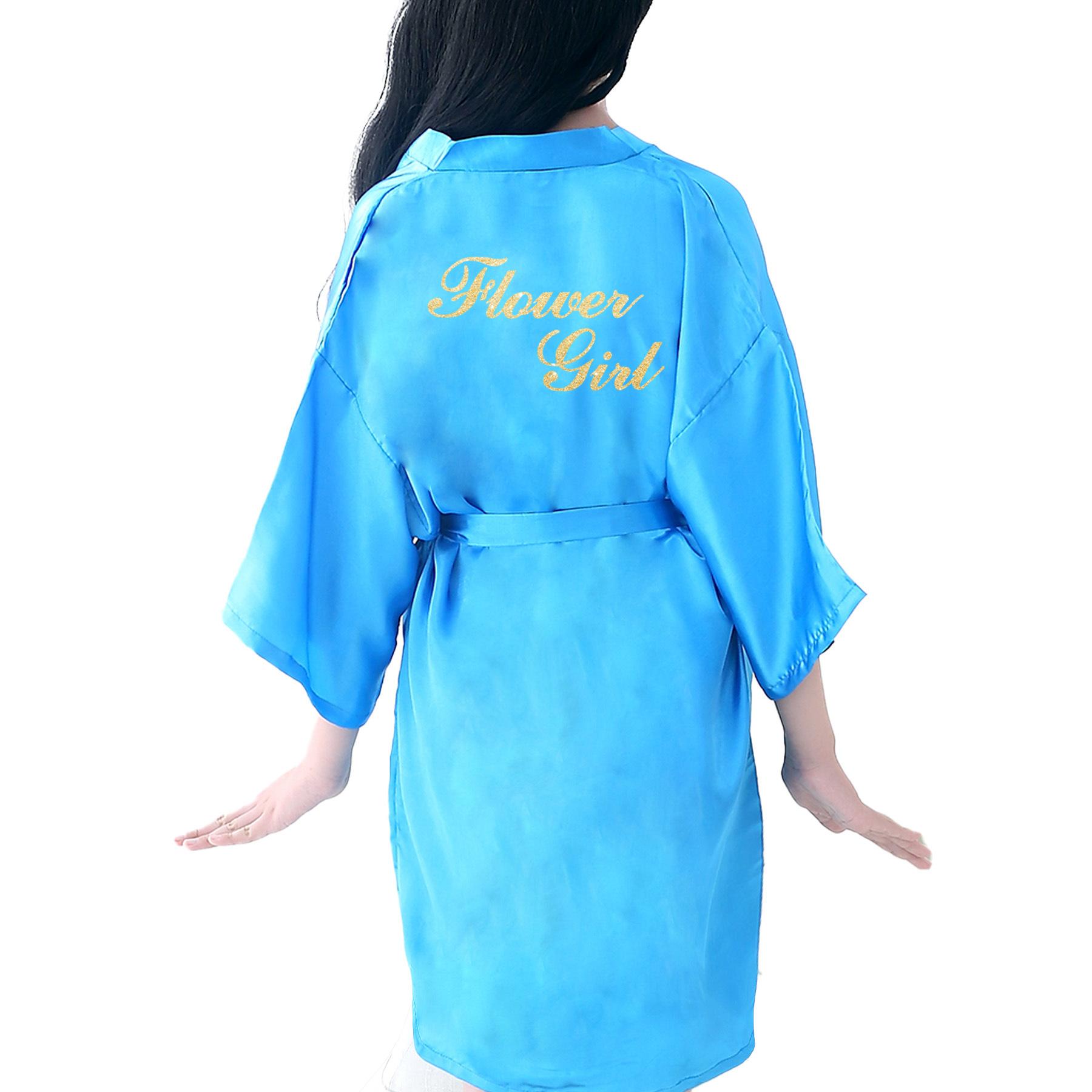 

Детский халат удобный и элегантный темперамент однотонный детский утренний халат для девочки-цветочницы невесты кардиган для свадьбы 14 озеро синий