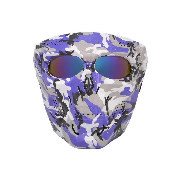 New Skull Design Ghost Windshield Mask for Motorcycle Off-Road Riding, Windproof, Sandproof, Sun-Protective Riding Mask