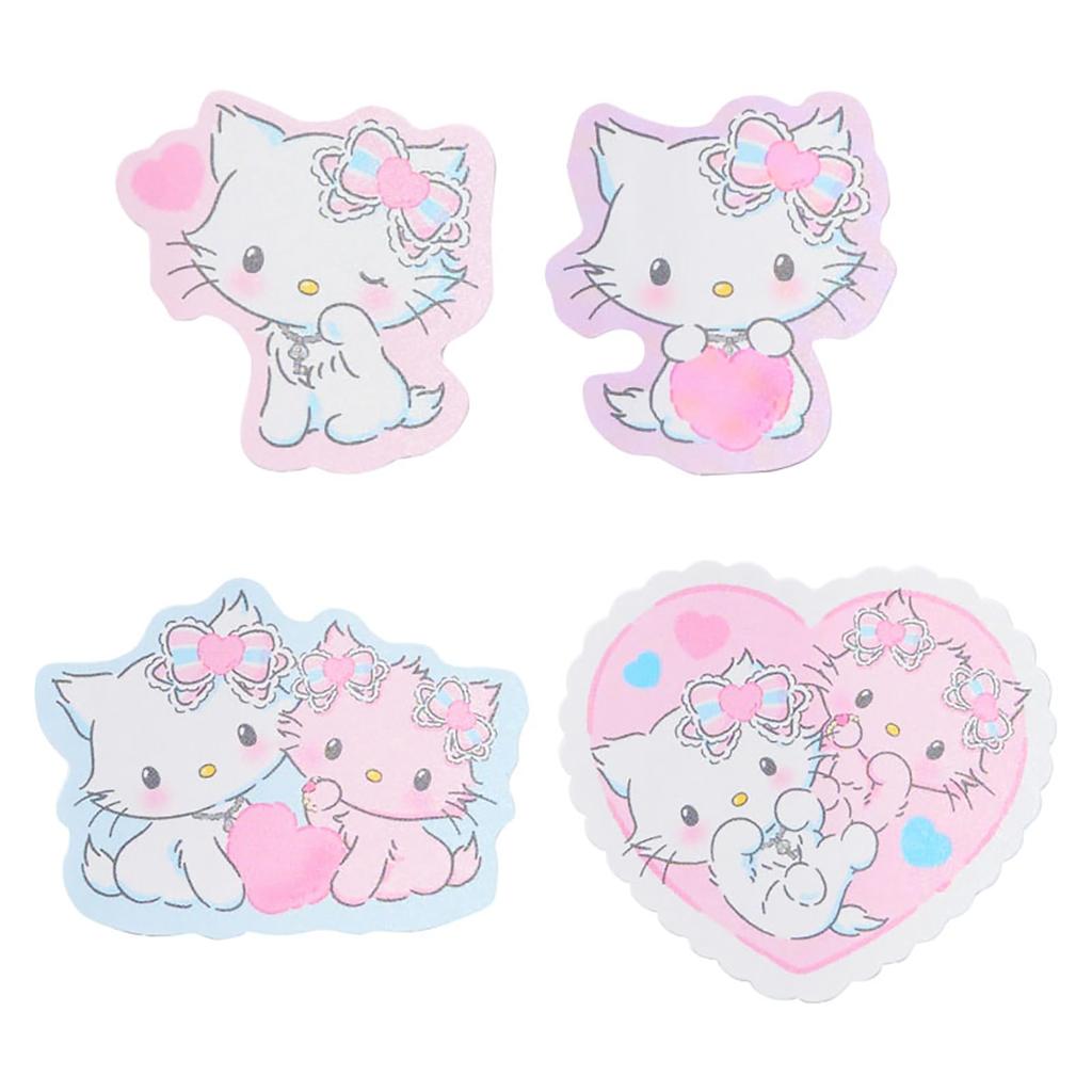 Sanrio Sticker Set Era Characters Fluffy Charmy Kitty 356905 (Heisei - Hearts) -