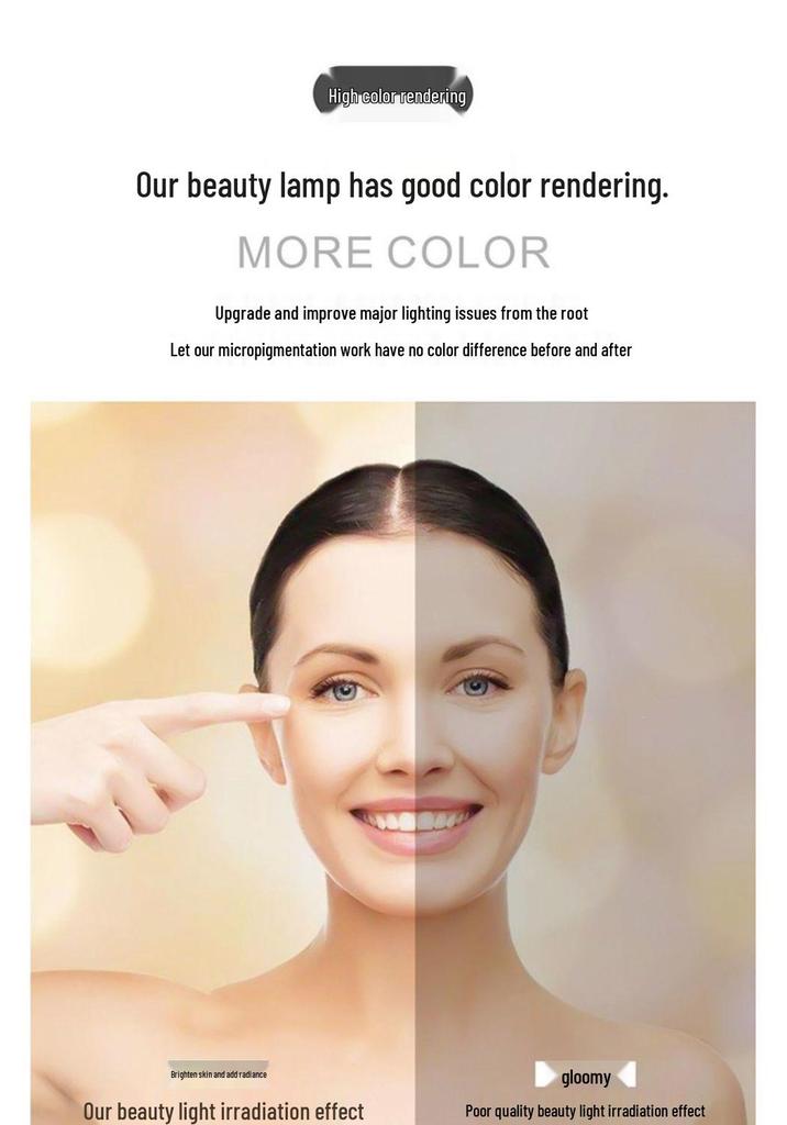 LED Eye-Friendly Tattoo & Nail Art Lamp: Desk & Floor Light for Cosmetic and Eyelash Extension