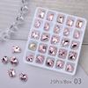 25pcs/box Glitter Nail Art Rhinestone Mixed Shape Sharp Bottom Big Crystal Nail Charm High Quality Flash Stone Nail 3D DIY Decal