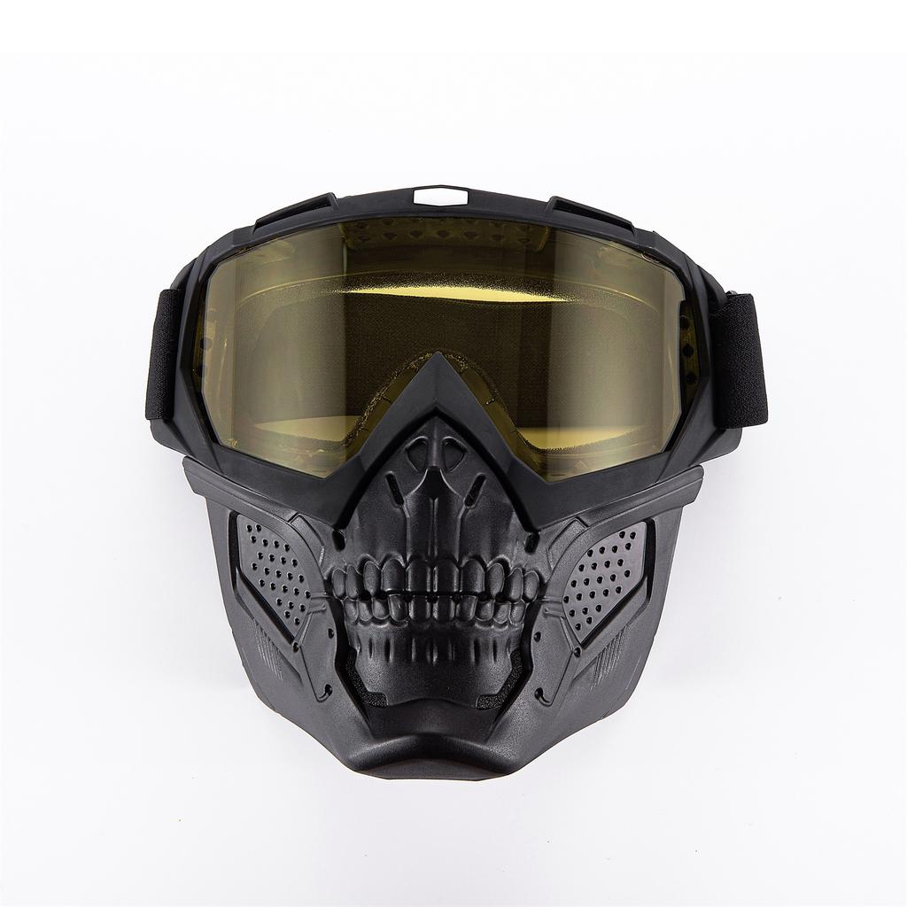 CS Tactical Skull Face Mask Motorcycle Off-Road Windproof Helmet Goggles Riding Glasses