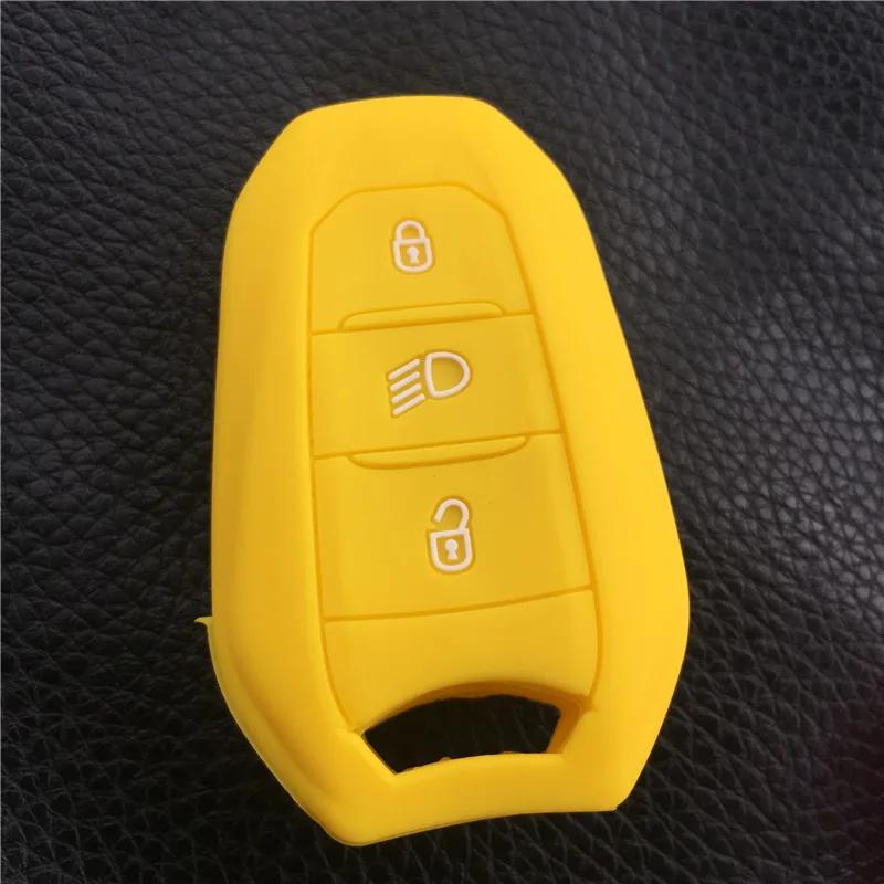Silikon-Autoschlüsselgehäuseabdeckung für Citroen C2 C3 C5 X7 C4 Picasso Berlingo für Peugeot 208 308 408 508 3008 4008 5008 Smart Key