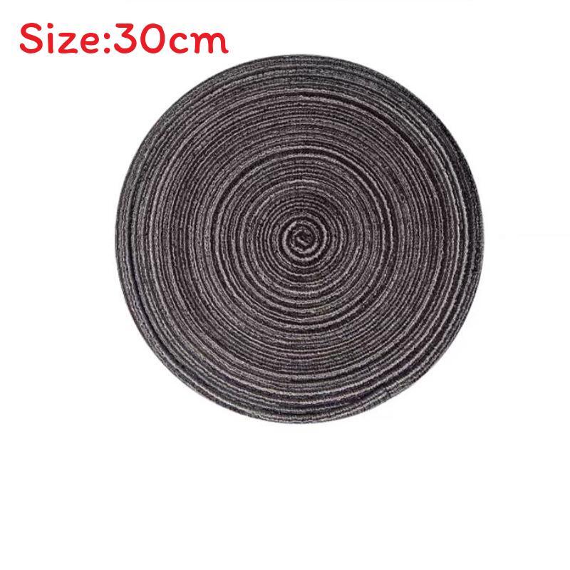 Nordic Style Rattan Woven Table Mat With Heat Resistant Cotton Pad For Home Dining Decor