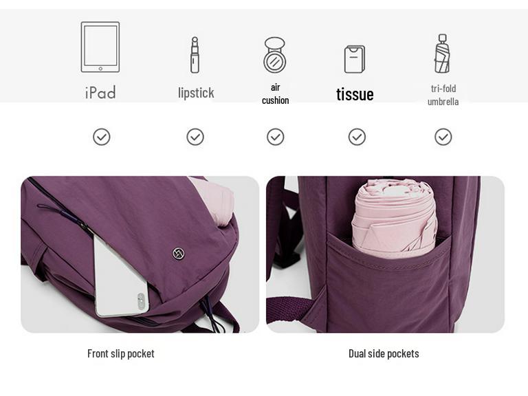 Women's Lightweight Candy Color Mini Backpack: Large Capacity for Travel, Hiking, or School - Casual Shoulder or Crossbody Use