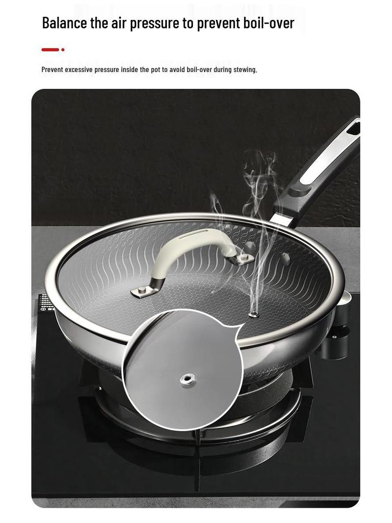 Universeller Deckel aus gehärtetem Glas mit Silikongriff, Verbrühschutz, Passend für Töpfe und Woks von 24-26 cm, Allzweck-Kochgeschirr-Zubehör