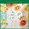Themed Colorful Summer Ice Cream Pattern Greeting Card Envelope Set Sticker