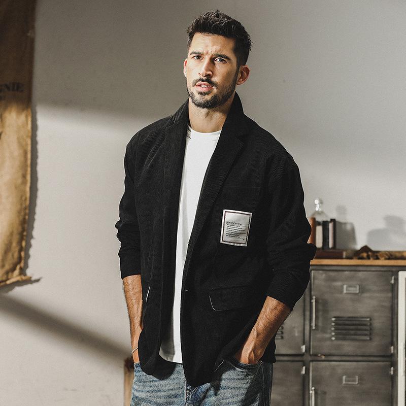 

Jay Leno Light Commuter Casual Blazer Men s American Heavy Retro British Jacket Men s 4XL чёрный