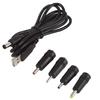 Adapter Charging Cord DC Connector USB To DC Jack Interchangeable Plugs DC Power Supply Adapter