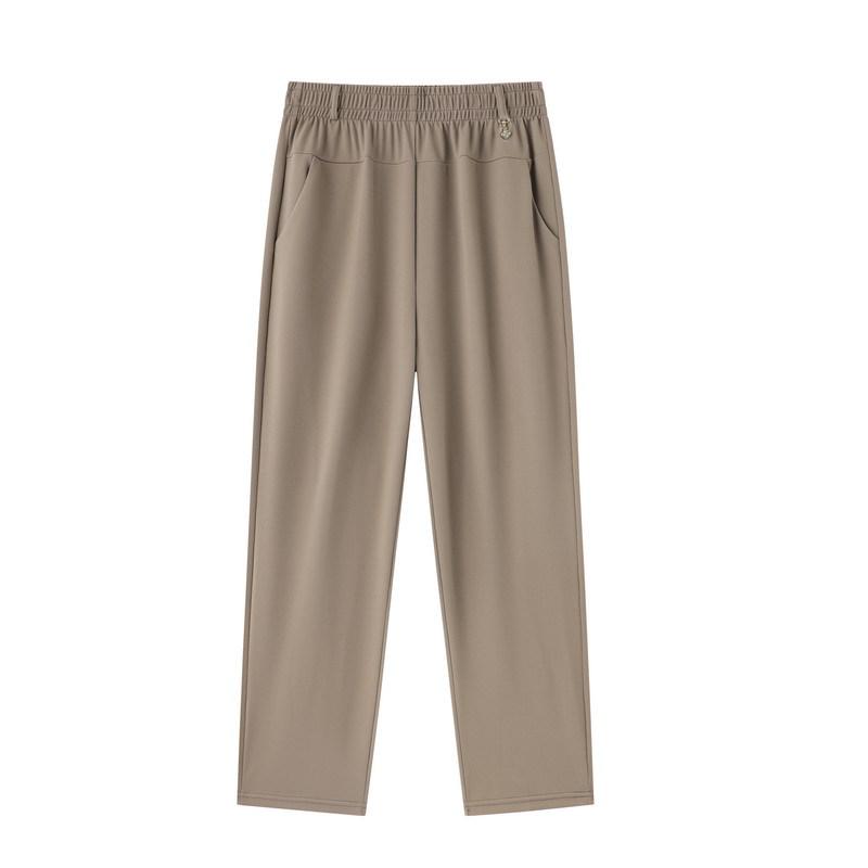 

2026 Summer Stylish Elastic Waist Trousers for Middle-Aged and Elderly Women - Versatile Casual Cropped Pants 5XL (150-165 kg) хакі